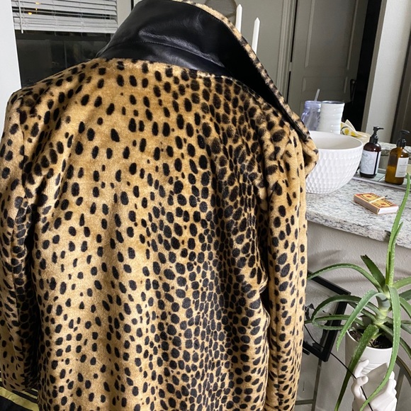 Cheetah print pea coat - Picture 6 of 8